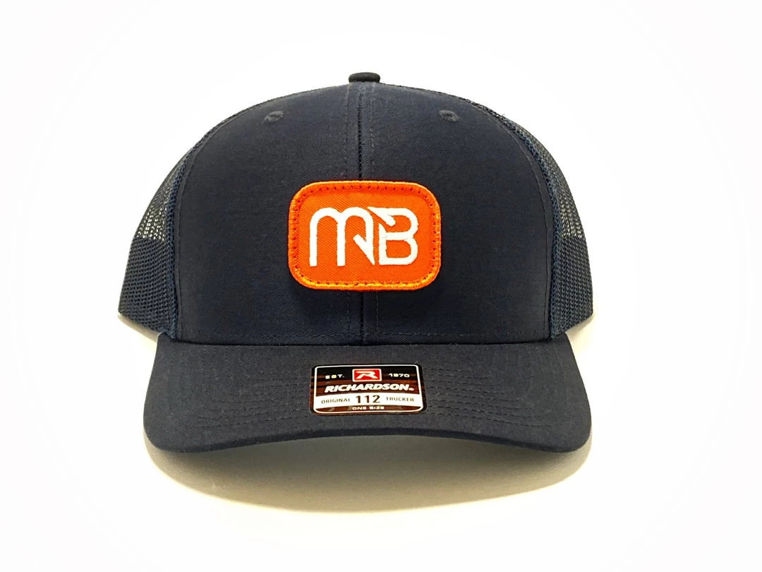 MONSTERBASS Navy MB Patch Trucker Hat Hats 3 MONSTERBASS Navy MB Patch Trucker Hat Hats