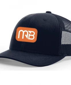 MONSTERBASS Navy MB Patch Trucker Hat Hats