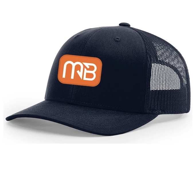 MONSTERBASS Navy MB Patch Trucker Hat Hats 4 MONSTERBASS Navy MB Patch Trucker Hat Hats